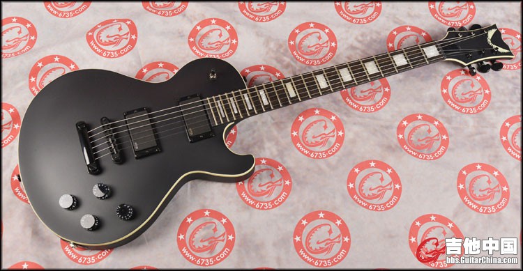 Dean Thoroughbred Stealth BLACK SATIN W/EMG 