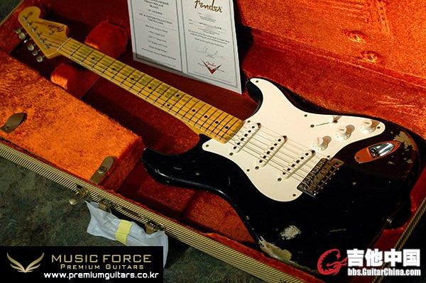 Fender Custom Shop 1956 Strat Heavy Relic Ash Black w/John Cruz Master Design Pickups (2014年)