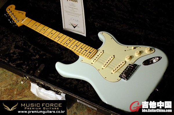 Fender MBS(Masterbuilt) Custom Deluxe Strat Sonic Blue w/AAA Flame Maple Neck by Greg Fessler