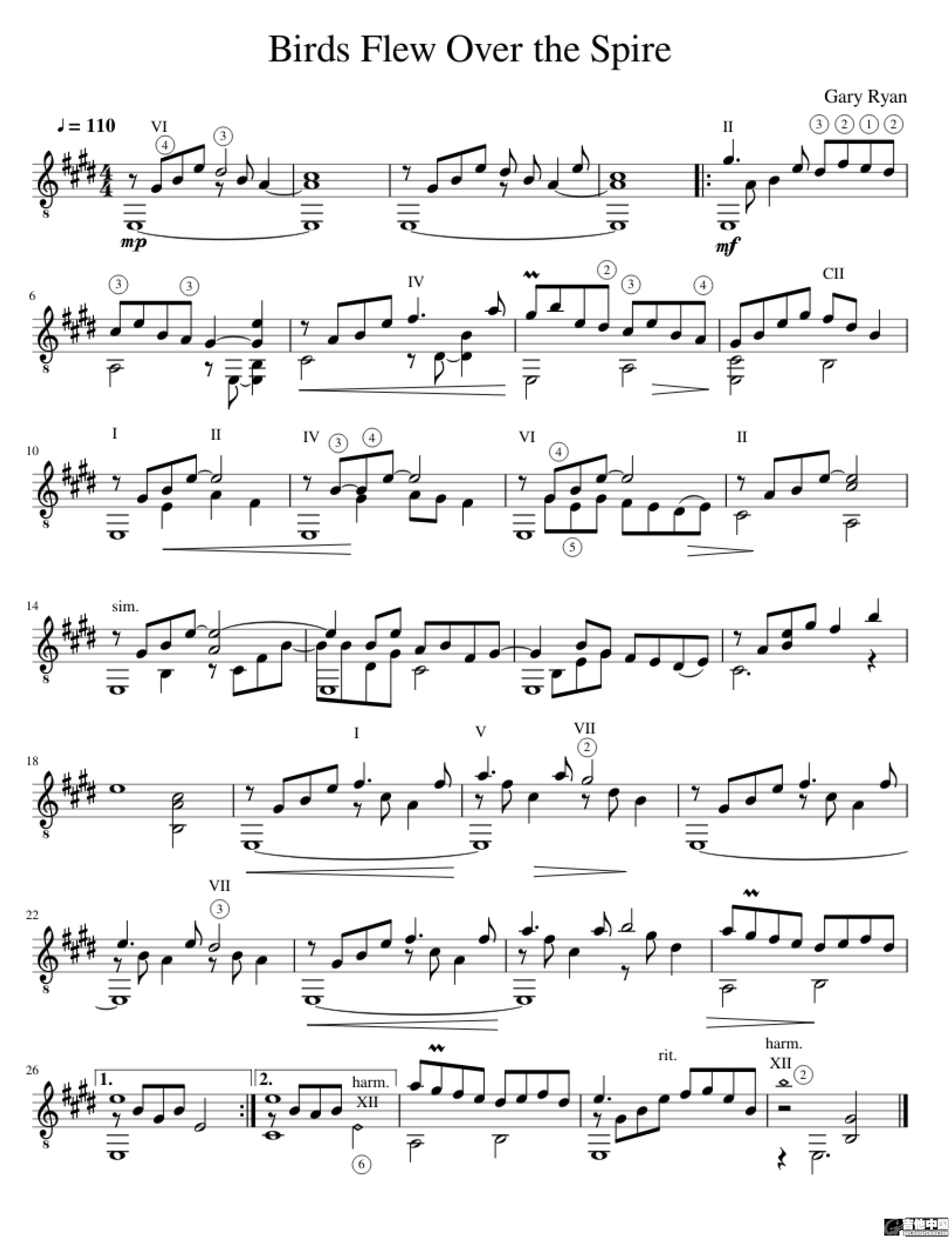 Birds Flew Over the Spire by Gary Ryan _ MuseScore_01.png