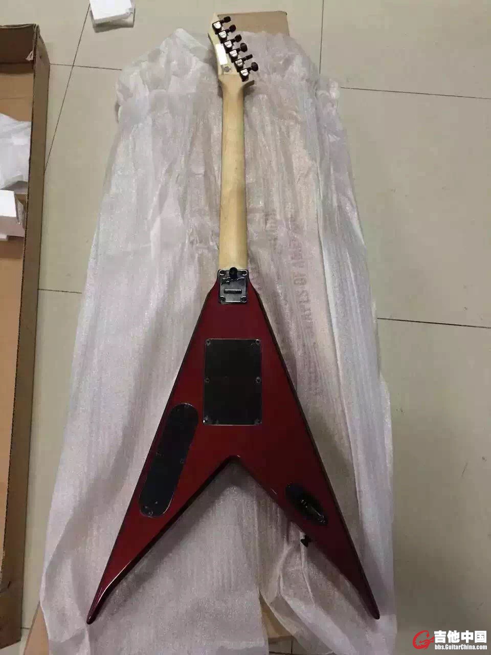 Bc.Rich JR.V Standard SJRVR 小燕尾电吉他 双摇款 1支 背面.jpg