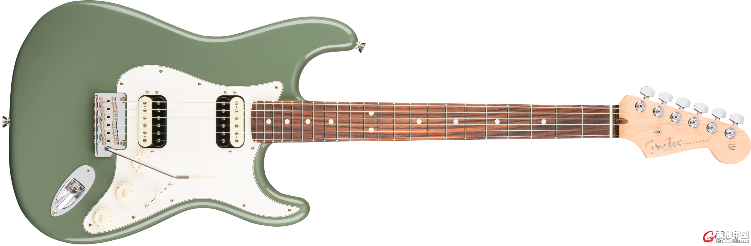 American Professional Stratocaster® HH Shawbucker （ANTIQUE OLIVE） - Copy.jpg