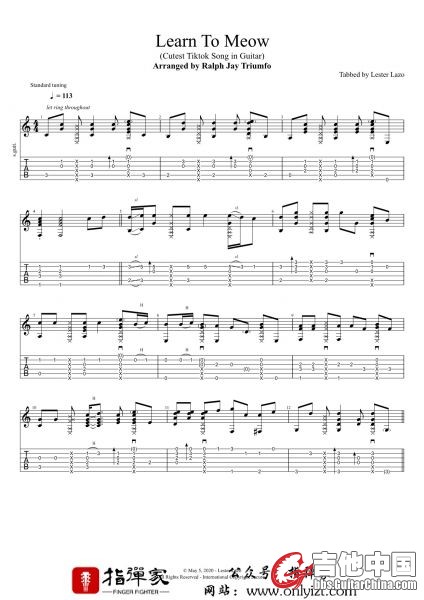 Learn To Meow (Cutest Tiktok Song) - Arr. by Ralph Jay Triumfo - Transcribed by .jpeg