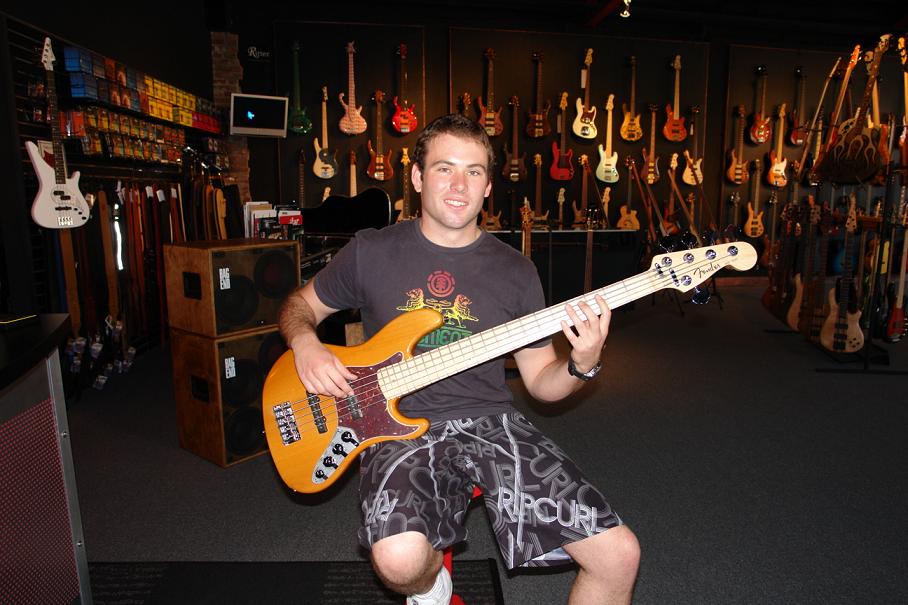 Brenton Mitchell And His New Fender American Deluxe 5.jpg