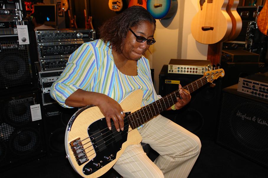 Cheryl Zellans Jamming On Her New Reverend.jpg