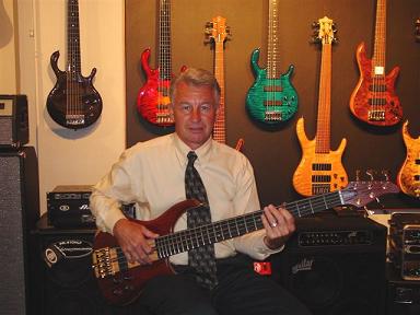 Franklin Griffith Picking Up His New Pedulla Thunder Bass.jpg