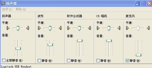 播放里的“Mic”静音打勾