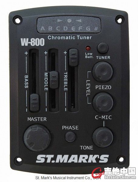 St. Mark’s W800 Acoustic Guitar Pickup EQ.jpg