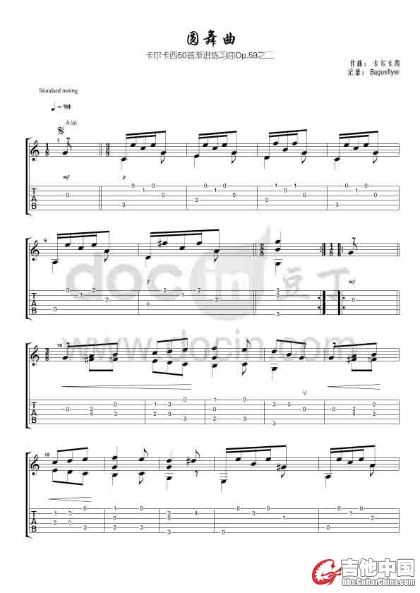 卡尔卡西50首渐进练习曲Op&amp;#46;59之二&amp;#46;圆舞曲-1.jpg