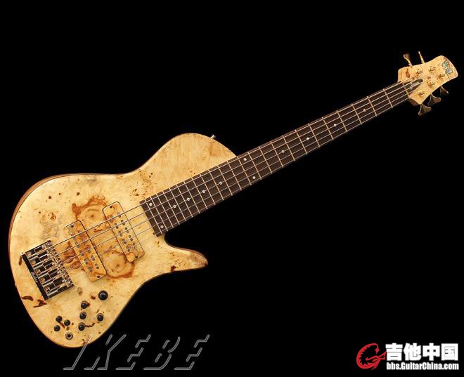 Fodera Emperor II 5st  Chestnut Burl Solid Top  from NAMM 2013.jpg